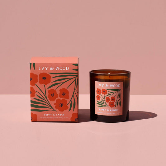 Poppy & Amber Scented Candle
