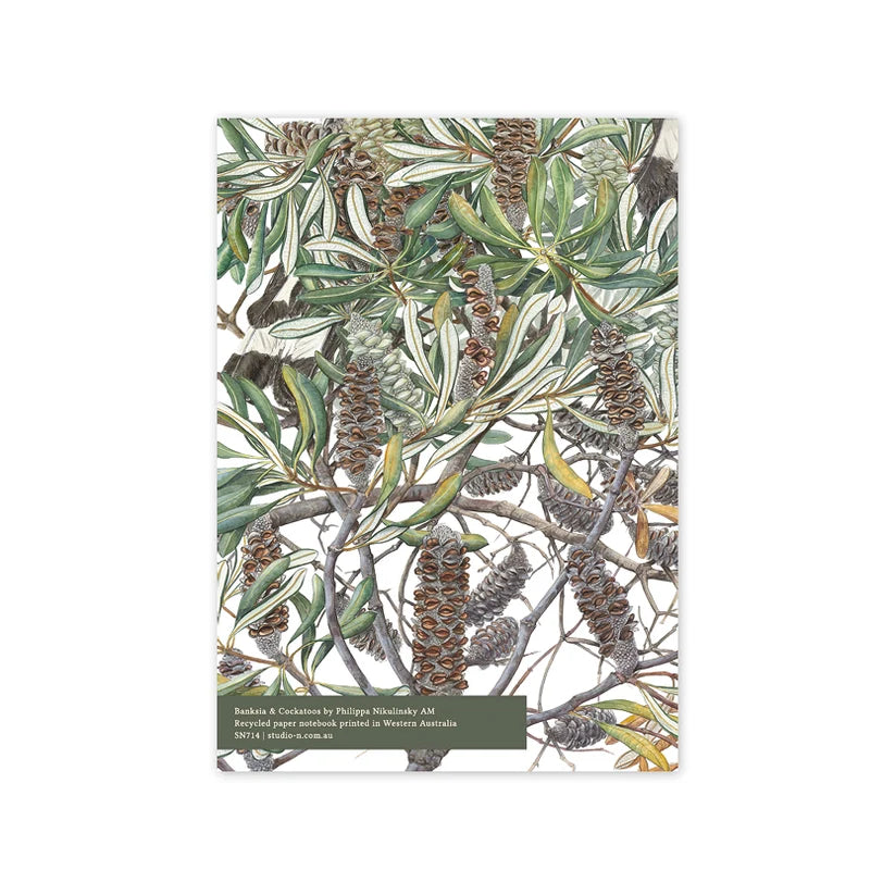 Banksia and Cockatoos A5 Notebook