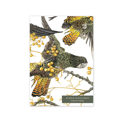 Red Tail Black Cockatoos A5 Notebook