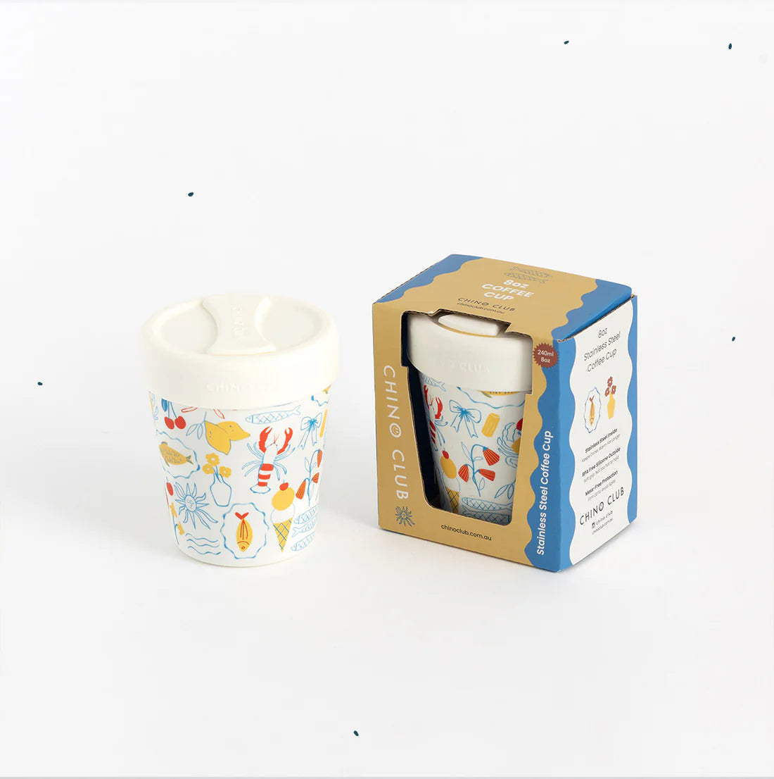 Amalfi Stainless Steel Coffee Cup 8oz