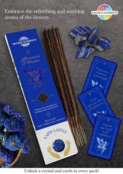 Affirmation of Wisdom Crystal Smudge Incense Kit